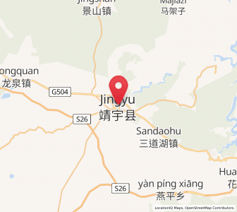 Map of Jingyu, Jilin