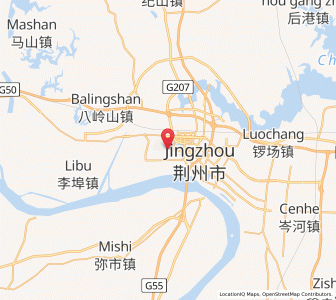 Map of Jingzhou, Hubei