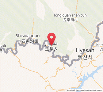 Map of Jinhua, Jilin