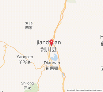 Map of Jinhua, Yunnan