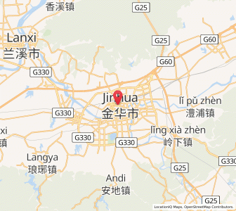 Map of Jinhua, Zhejiang