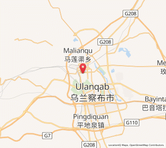 Map of Jining, Inner Mongolia