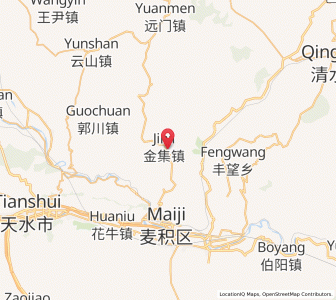 Map of Jinji, Gansu
