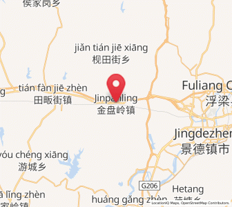 Map of Jinpanling, Jiangxi