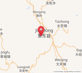 Map of Jinping, Yunnan
