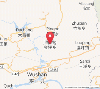 Map of Jinping, Chongqing