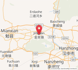 Map of Jinquan, Shaanxi