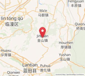 Map of Jinshan, Shaanxi