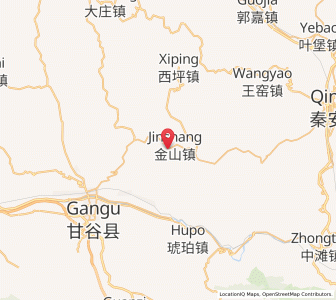 Map of Jinshan, Gansu