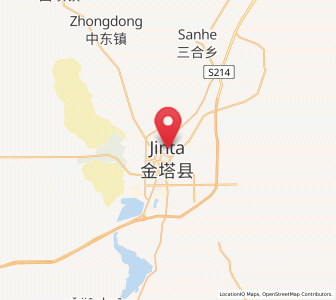Map of Jinta, Gansu