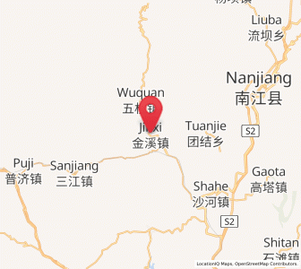 Map of Jinxi, Sichuan