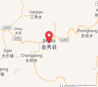 Map of Jinxiu, Guangxi