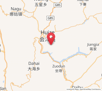 Map of Jinzhong, Yunnan
