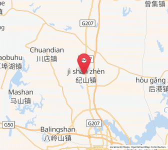 Map of Jishan, Hubei