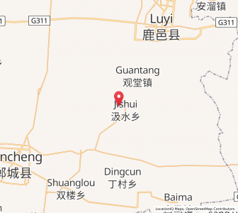 Map of Jishui, Henan