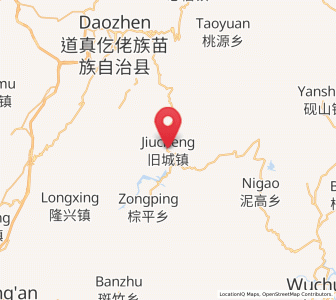 Map of Jiucheng, Guizhou