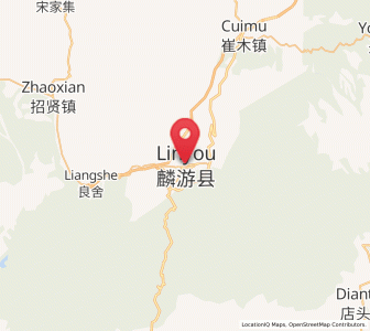Map of Jiuchenggong, Shaanxi