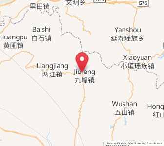 Map of Jiufeng, Guangdong