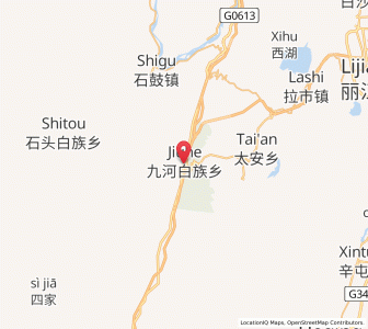 Map of Jiuhe, Yunnan