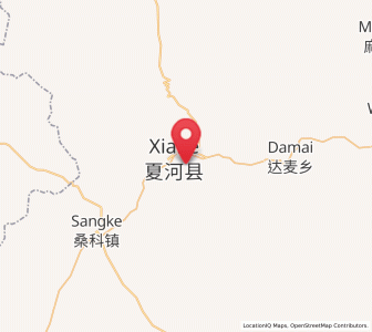 Map of Jiujia, Gansu