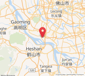 Map of Jiujiang, Guangdong