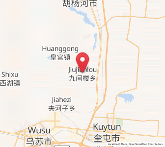 Map of Jiujianlou, Xinjiang