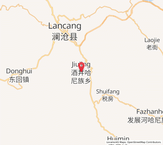 Map of Jiujing, Yunnan