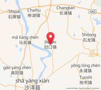 Map of Jiukou, Hubei