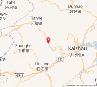 Map of Jiulongshan, Chongqing
