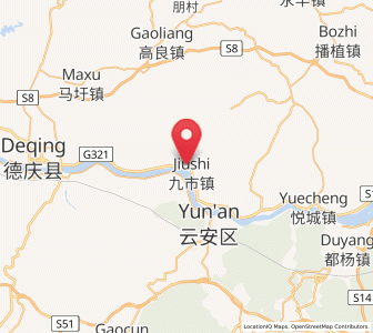 Map of Jiushi, Guangdong