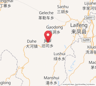 Map of Jiusi, Hubei