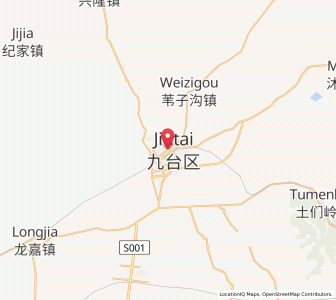 Map of Jiutai, Jilin