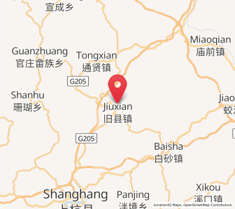 Map of Jiuxian, Fujian
