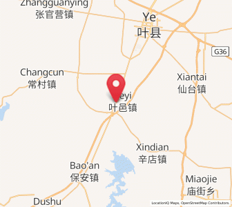 Map of Jiuxian, Henan