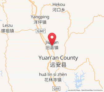 Map of Jiuxian, Hubei