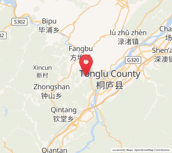 Map of Jiuxian, Zhejiang