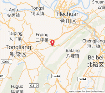Map of Jiuxian, Chongqing