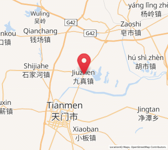 Map of Jiuzhen, Hubei