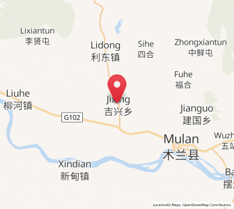 Map of Jixing, Heilongjiang