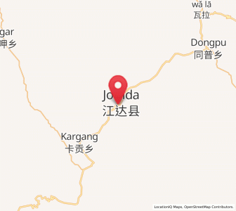 Map of Jomda, Tibet