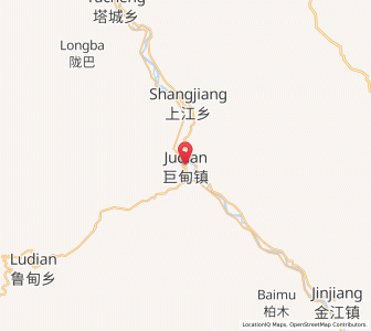 Map of Judian, Yunnan