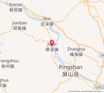 Map of Juexi, Sichuan