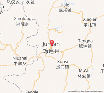 Map of Junlian, Sichuan