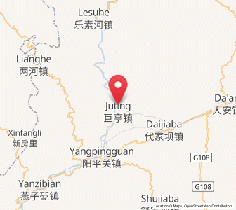 Map of Juting, Shaanxi