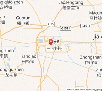 Map of Juye, Shandong
