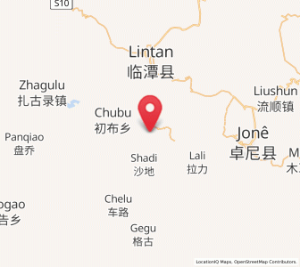 Map of Kache, Gansu