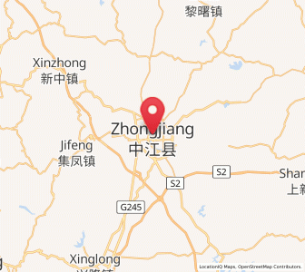 Map of Kaijiang, Sichuan