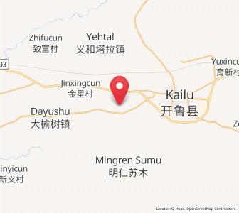 Map of Kailu, Inner Mongolia