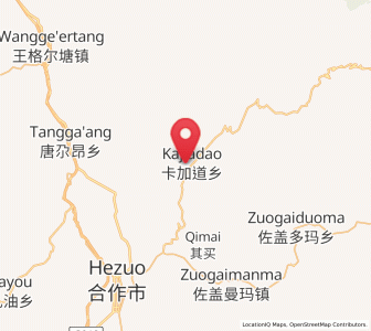 Map of Kajiadao, Gansu