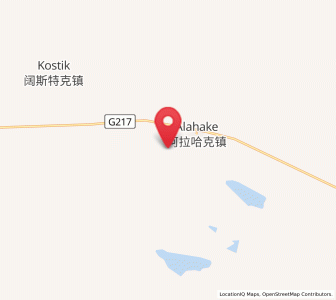 Map of Kalaxilike, Xinjiang